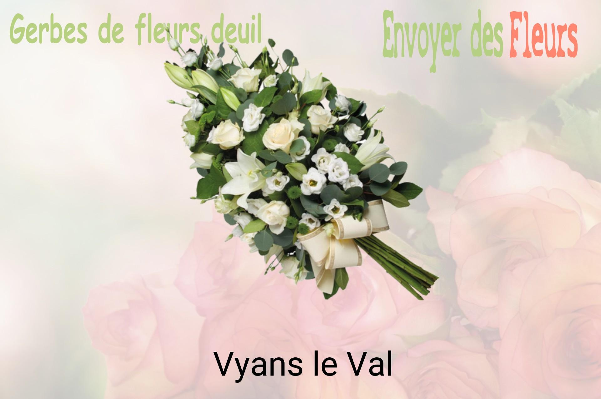 Gerbe de fleurs de deuil livrée à Vyans-le-Val